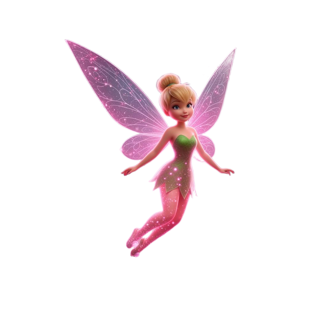 Dirtybell mascot — a glowing pink fairy